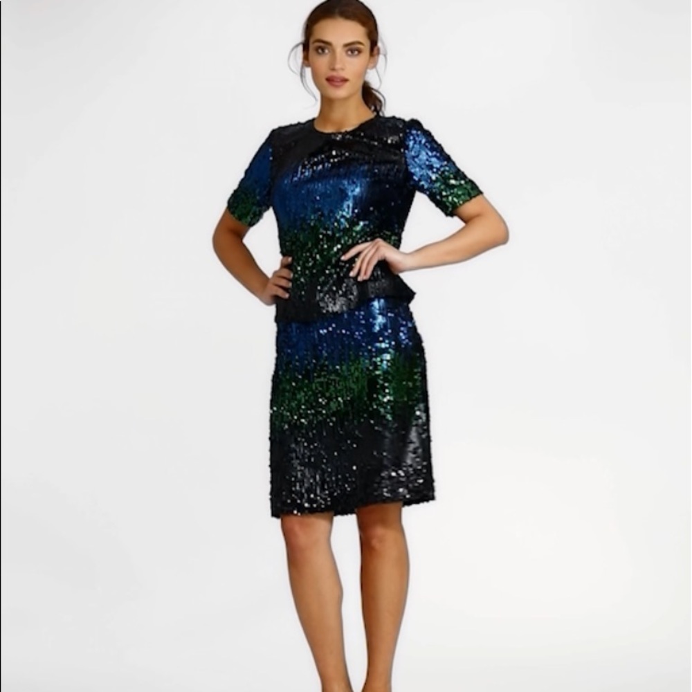 NWT BROOKS BROTHERS Ombre Sequin Shift Dress